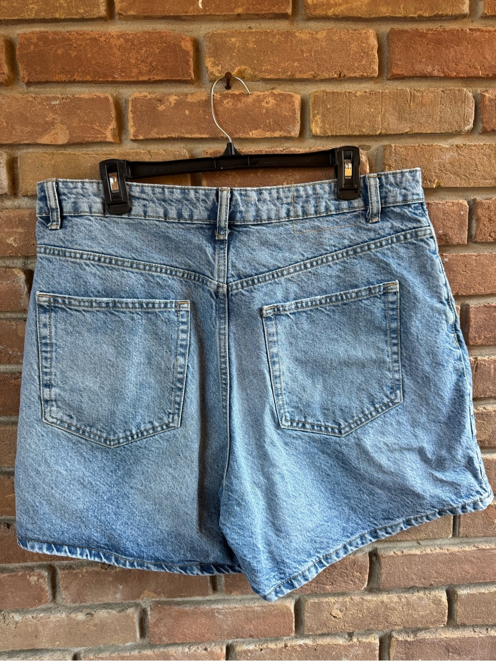 Zara 100% Cotton Casual Light Blue Denim Shorts